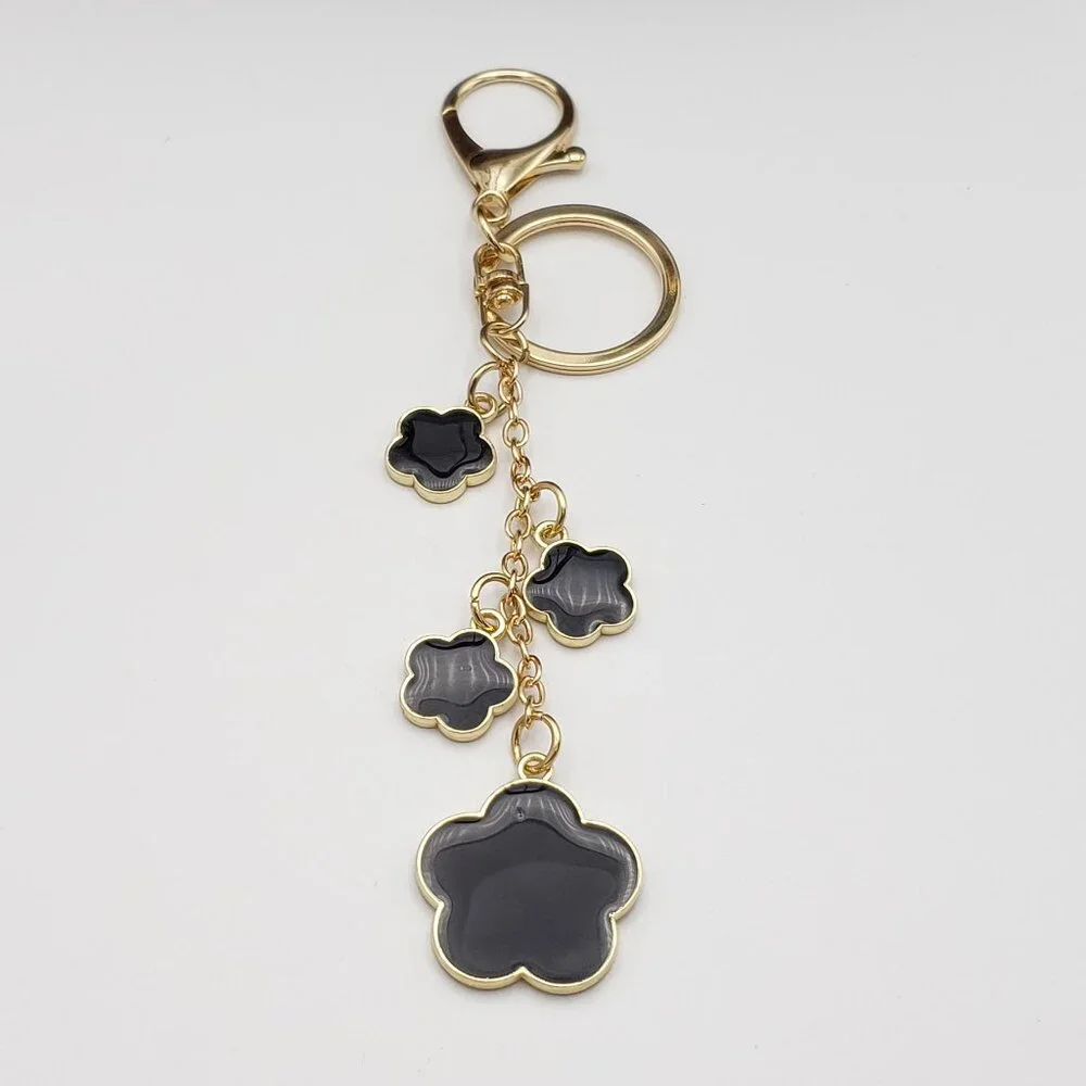 Authentic Louis Vuitton Lock & Key Gold ✨Unbranded Flower Keychain Bag Charm LV - Picture 8 of 15